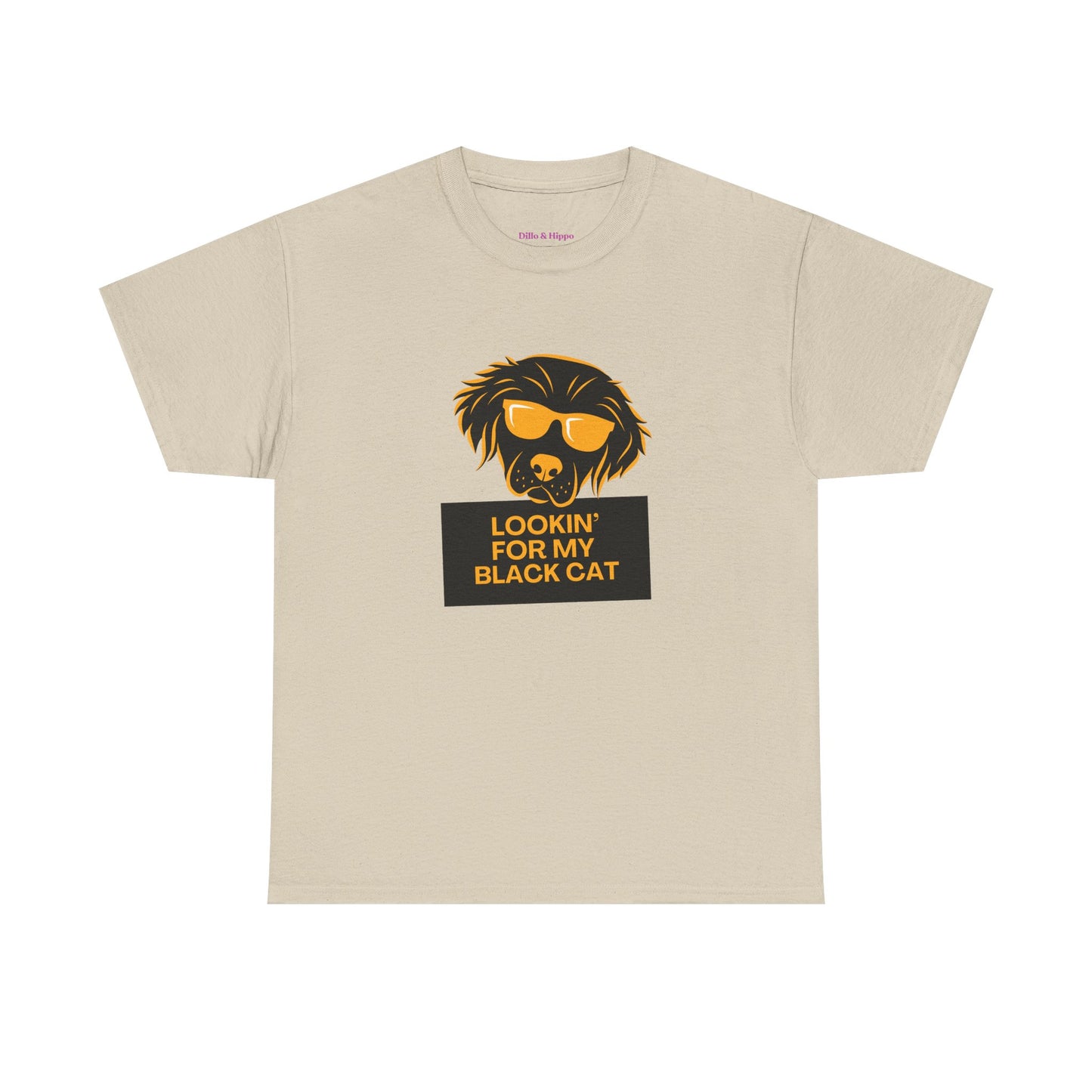 Golden Retriever with Sign // Unisex Heavy Cotton Tee