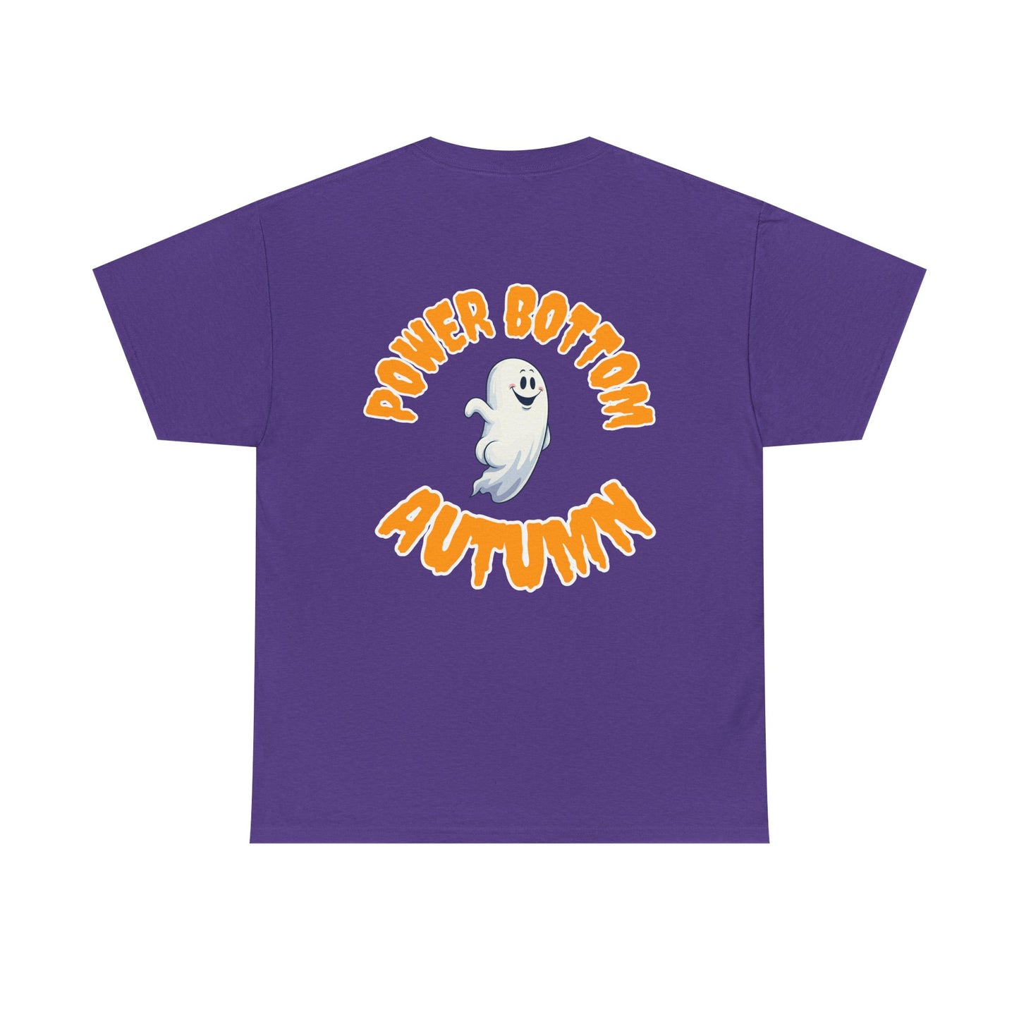 'Power Bottom Autumn' White Ghost // Halloween Ghost Unisex Heavy Cotton Tee