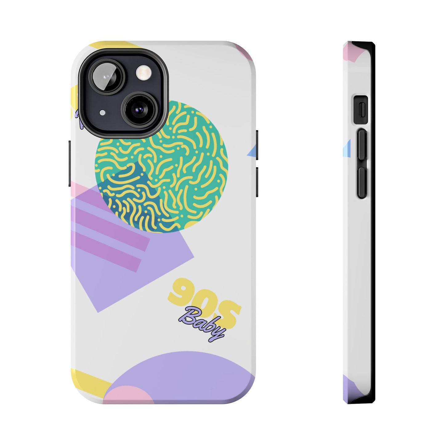 Pastel 90s Baby and Shapes // iPhone Case