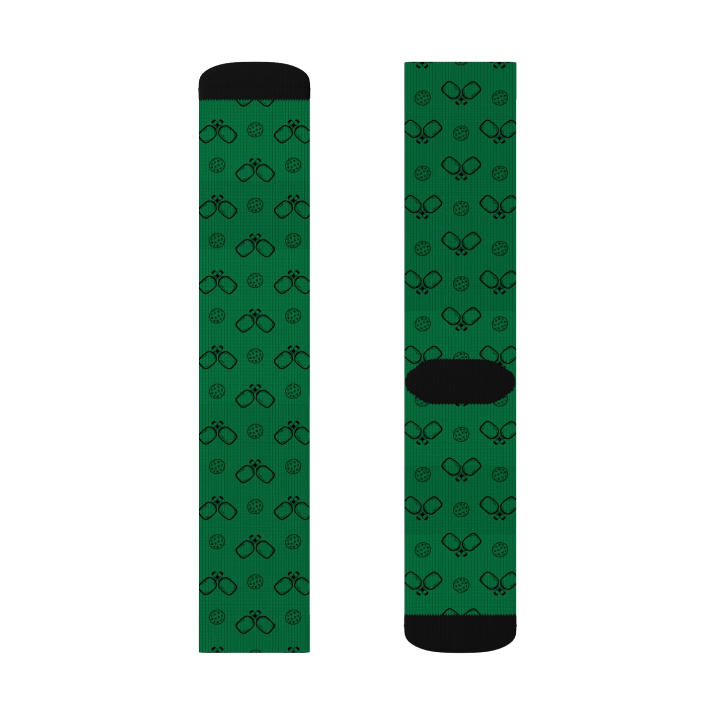 Green Pickleball Sublimation Socks
