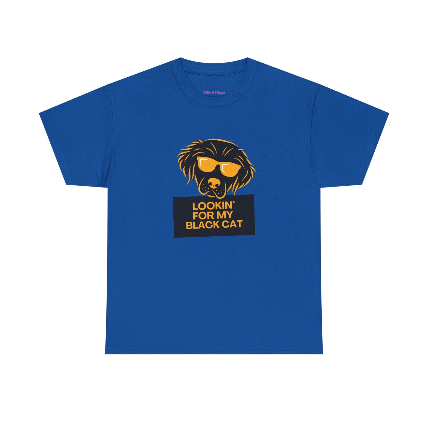 Golden Retriever with Sign // Unisex Heavy Cotton Tee