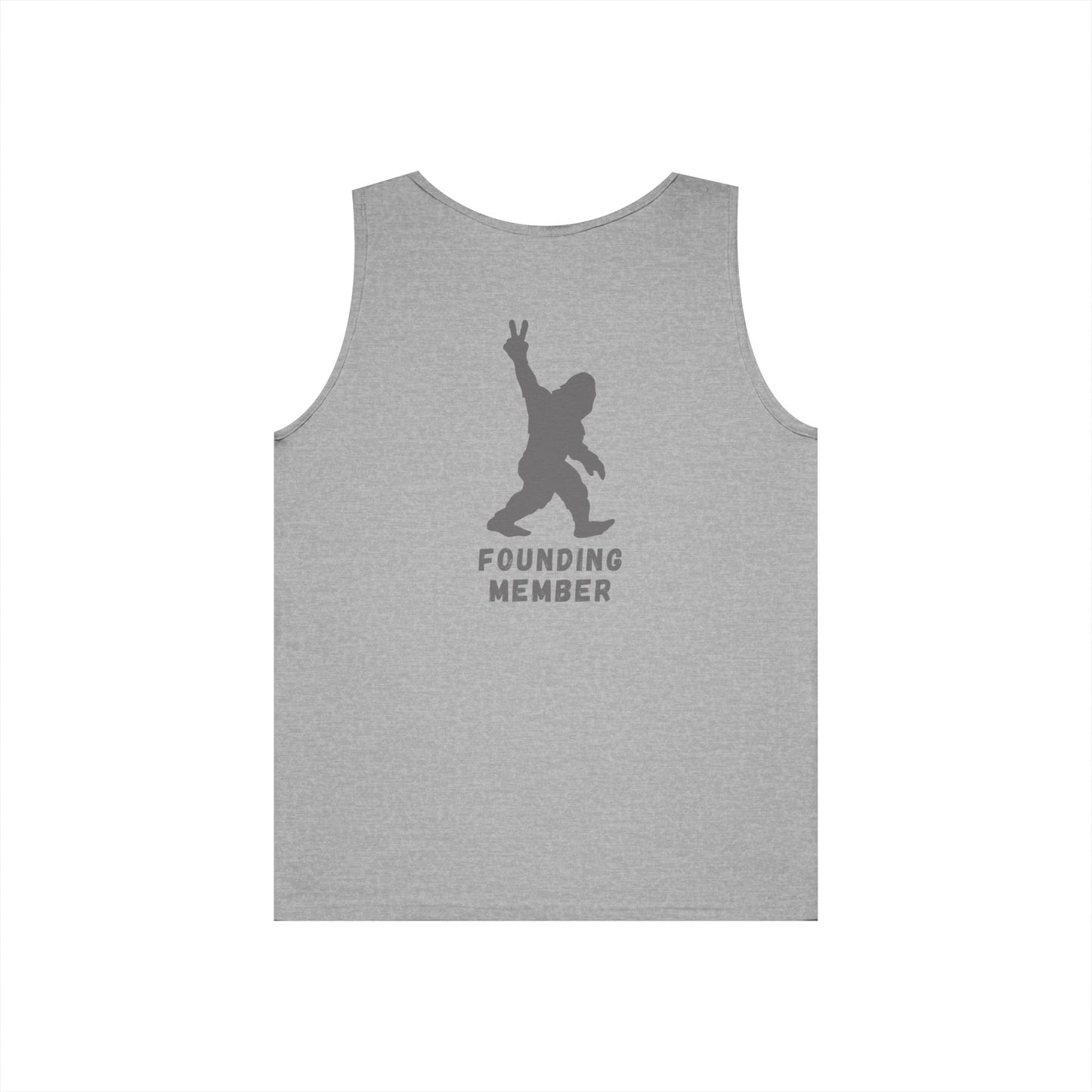 Barefoot Lift Club // Bigfoot Founding Member // Double Sided Unisex Heavy Cotton Tank Top
