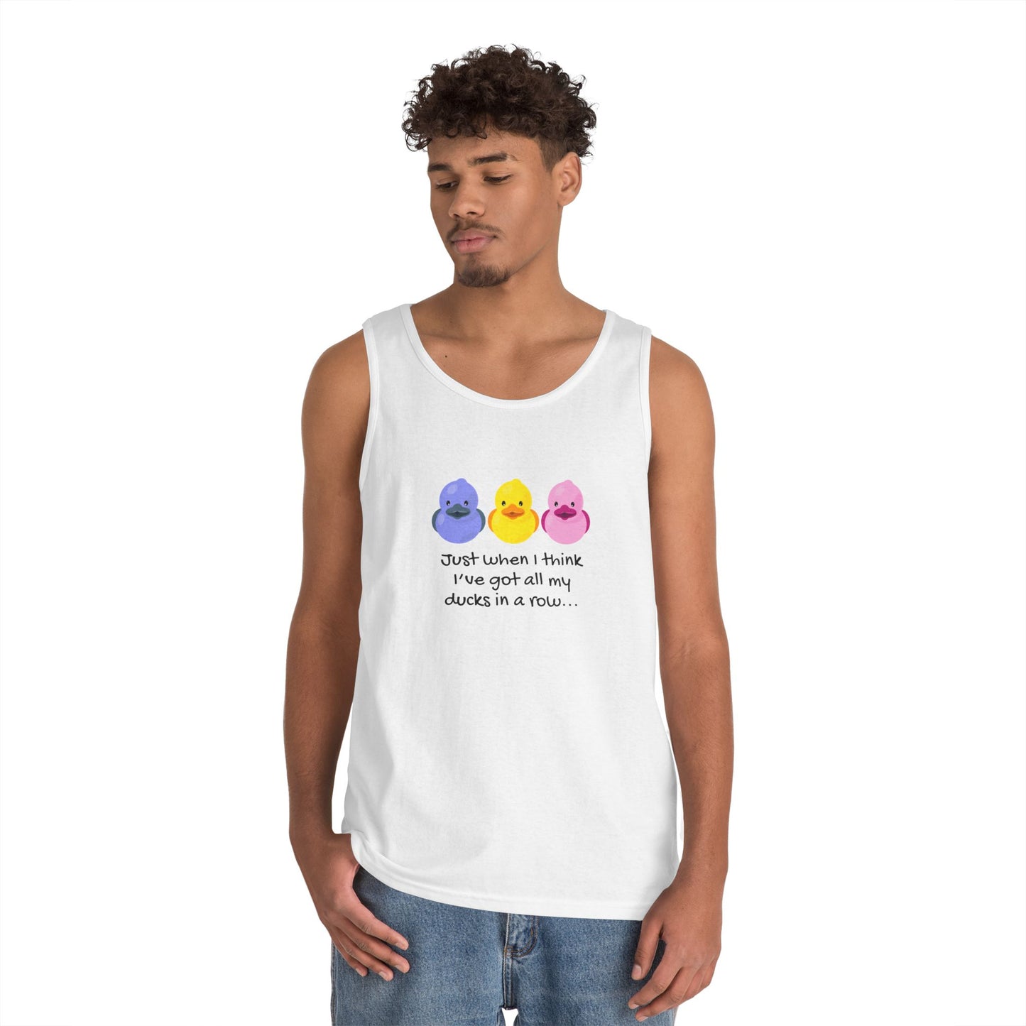 Ducks in a Row // Unisex Heavy Cotton Tank Top