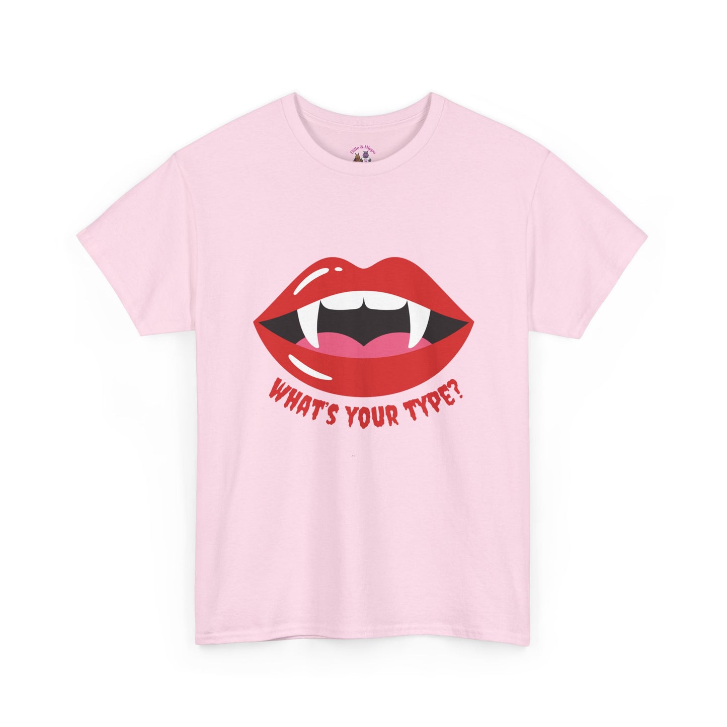 Vampire Lips Tee: Unisex Heavy Cotton Tee for Halloween, Party, Gift, Funny T-Shirt, Casual Wear, Trendy Fashion