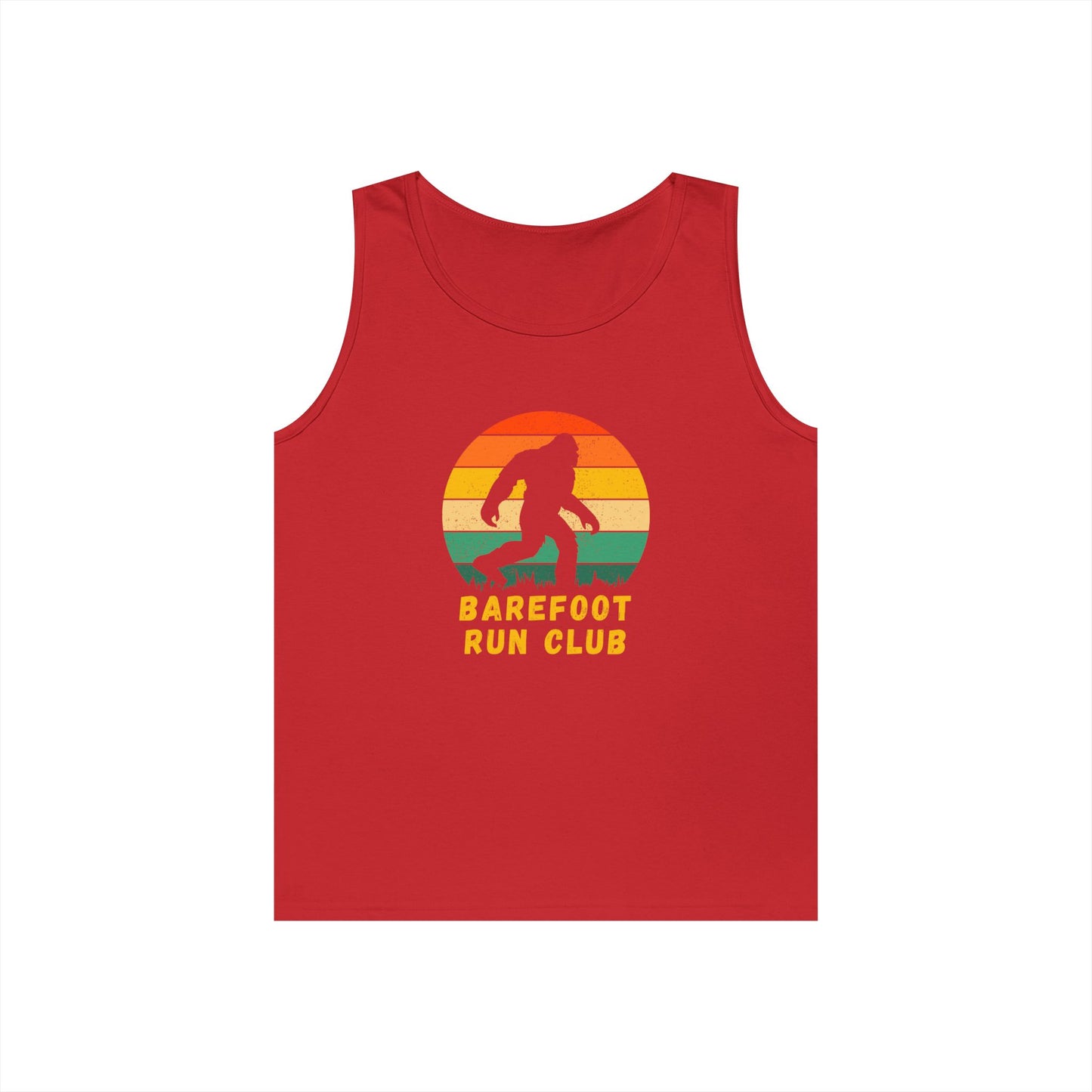 Barefoot Run Club Silhouette // Unisex Heavy Cotton Tank Top