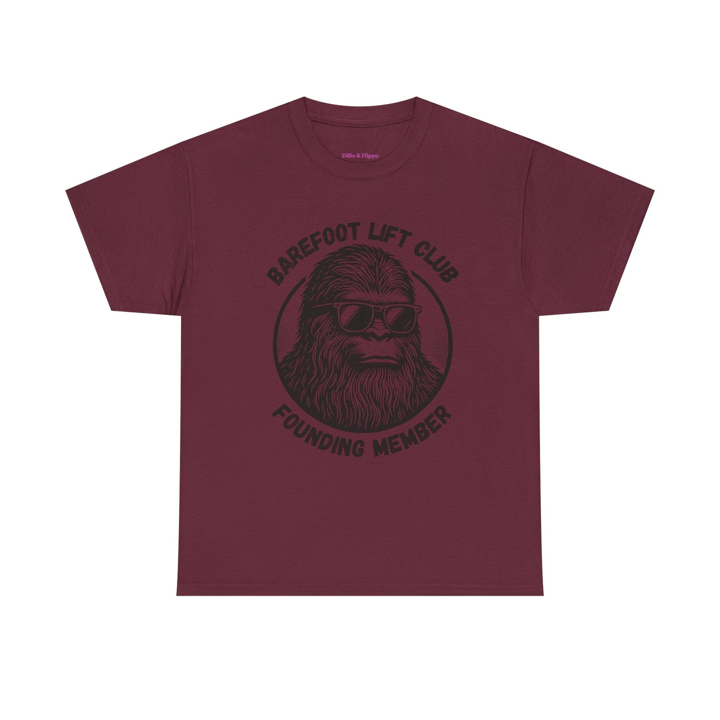 Bigfoot Founding Member of the Barefoot Lift Club // Unisex Heavy Cotton Tee - Founding Member Sasquatch Design