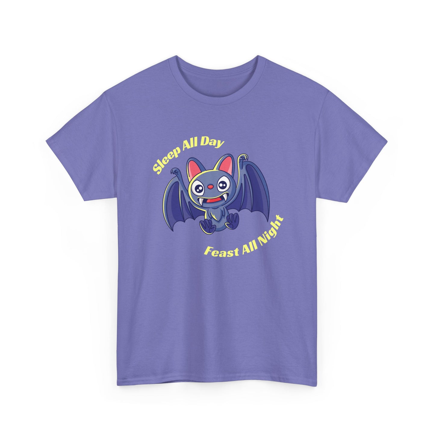 Cute Bat Unisex Heavy Cotton Tee - Fun Graphic Tee, Halloween Costume Shirt, Gift for Kids, Animal Lover Tee, Everyday Casual Wear