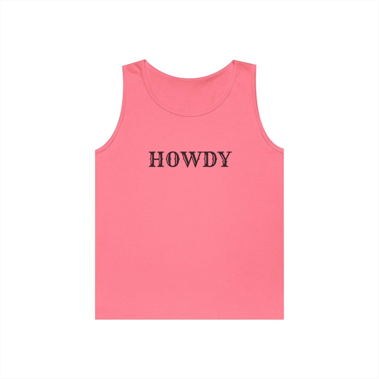 Howdy & Adios // Unisex Heavy Cotton Tank Top - Casual Summer Wear for Outdoors