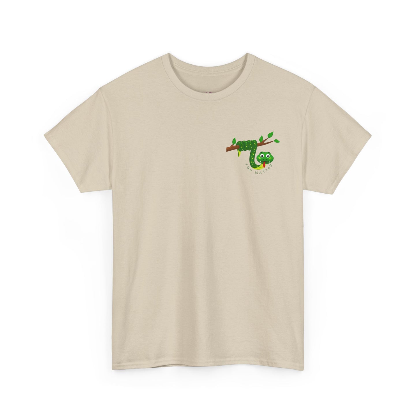 Keep Hanging On - Snake // Unisex Heavy Cotton Tee - Positive Message T-Shirt