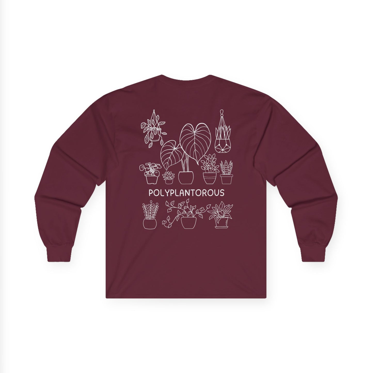 polyPLANTorous // Unisex Long Sleeve Tee - Botanical Design for Plant Lovers