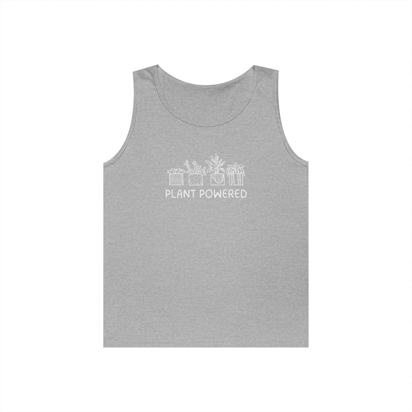 Plant Powered // Unisex Heavy Cotton Tank Top - Eco-Friendly Apparel