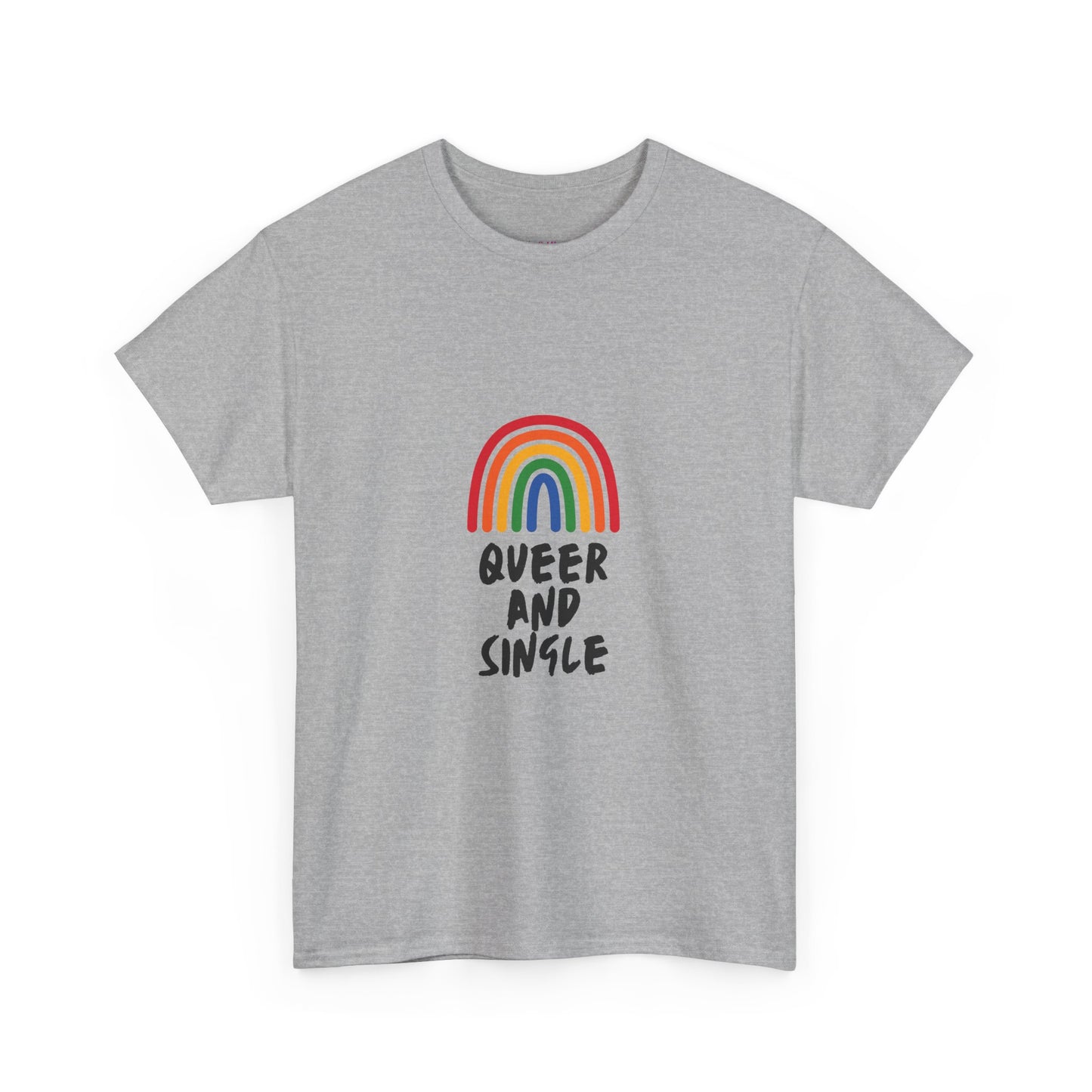 Queer and Single Rainbow // Short Sleeve Tee