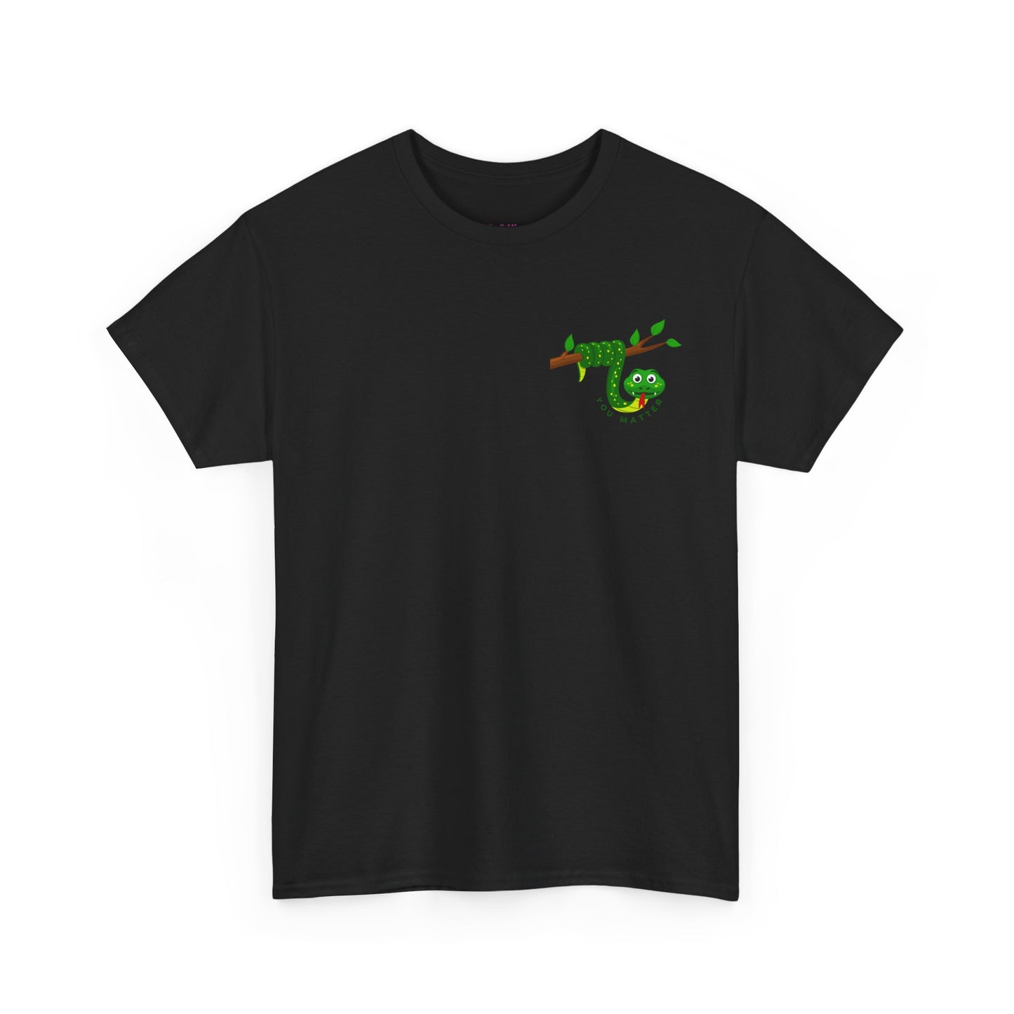 Keep Hanging On - Snake // Unisex Heavy Cotton Tee - Positive Message T-Shirt
