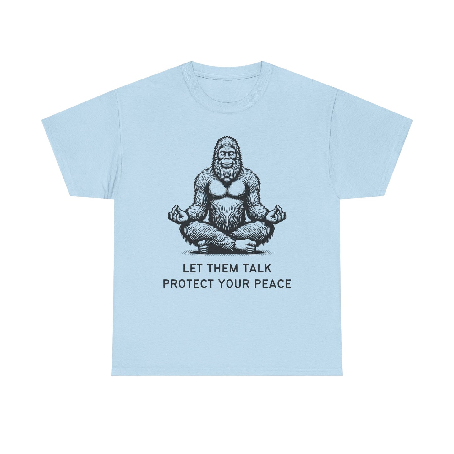 Bigfoot - Protect Your Peace // Unisex Heavy Cotton Tee - Comfortable, Relaxed Fit T-Shirt for Chill Vibes & Mental Health