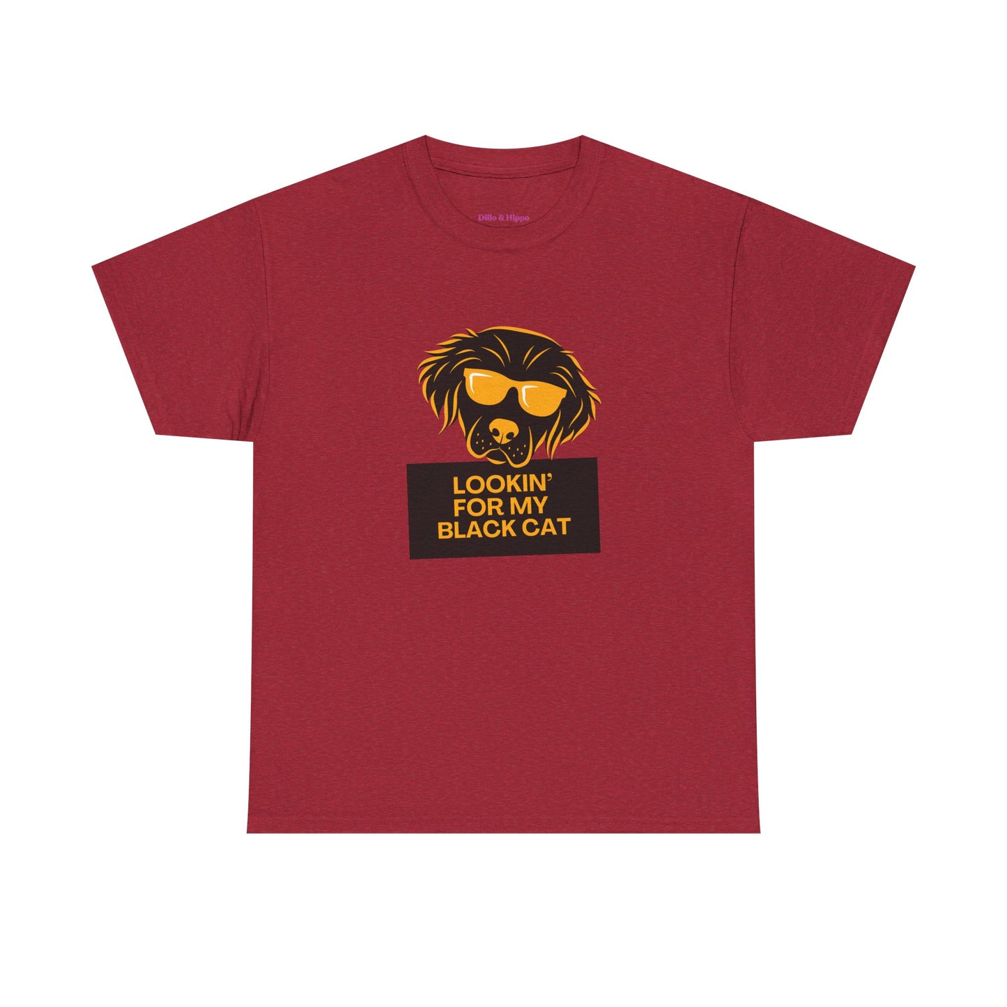 Golden Retriever with Sign // Unisex Heavy Cotton Tee