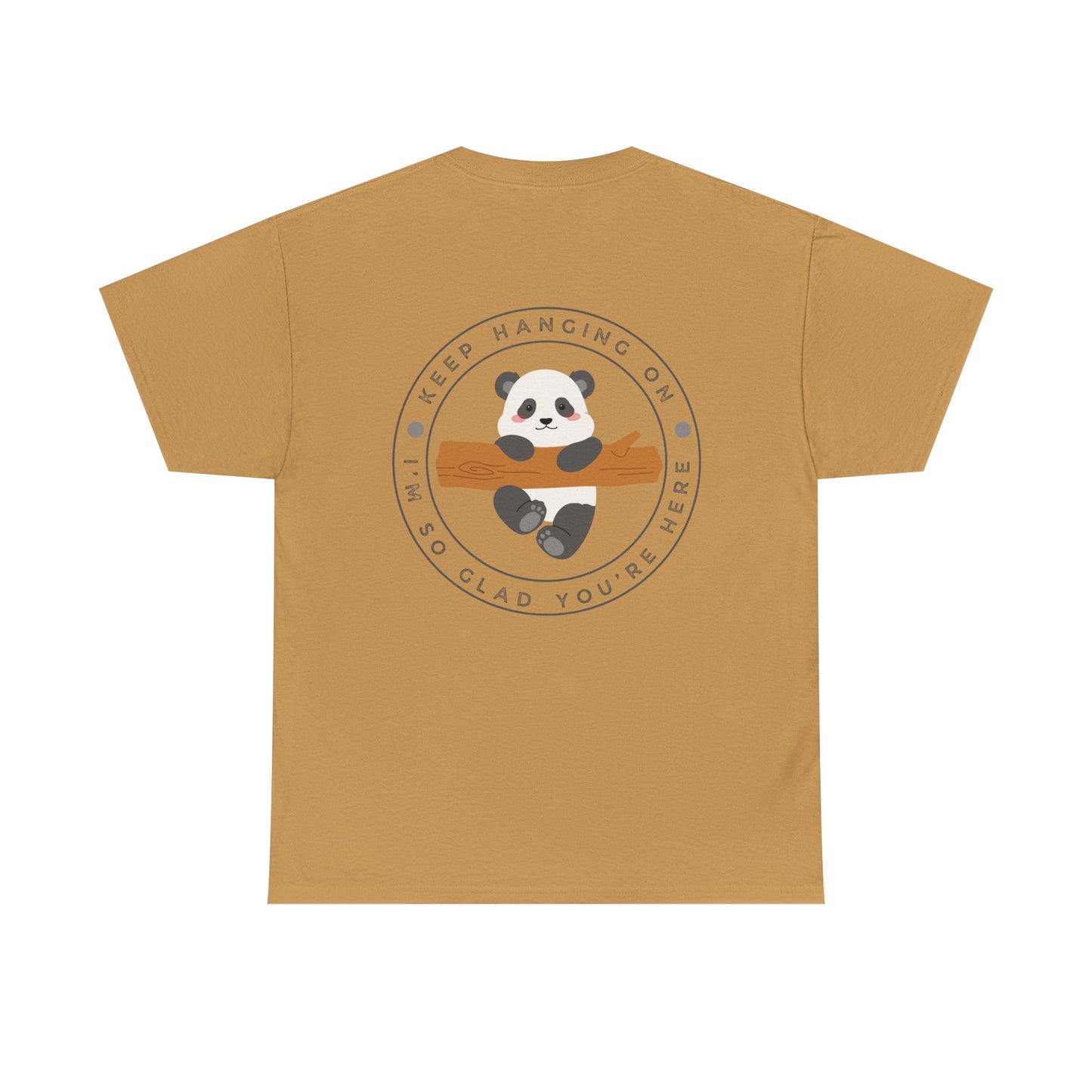 Keep Hangin' On - Panda // Unisex Heavy Cotton Tee -Vibes Graphic Shirt