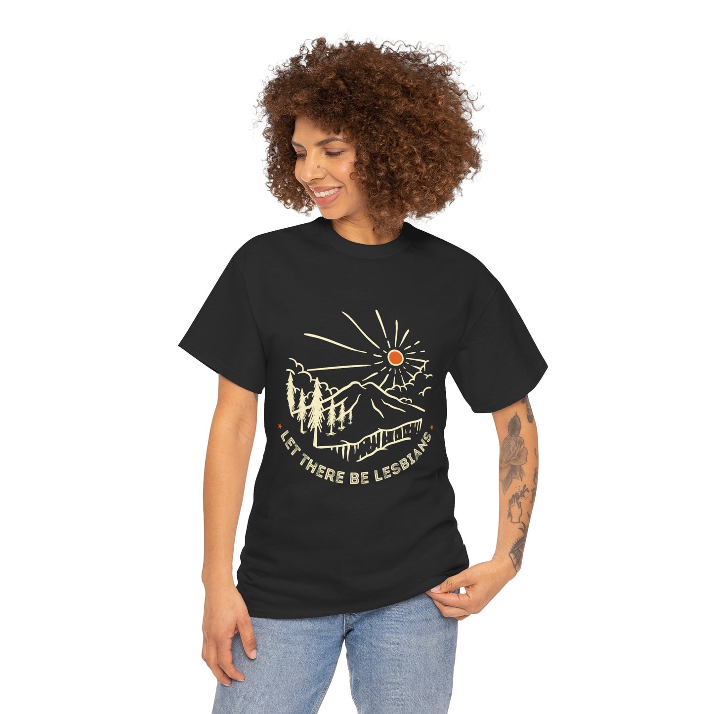 Let There Be Lesbians // Unisex Heavy Cotton Tee - Pride Fashion Statement T-Shirt