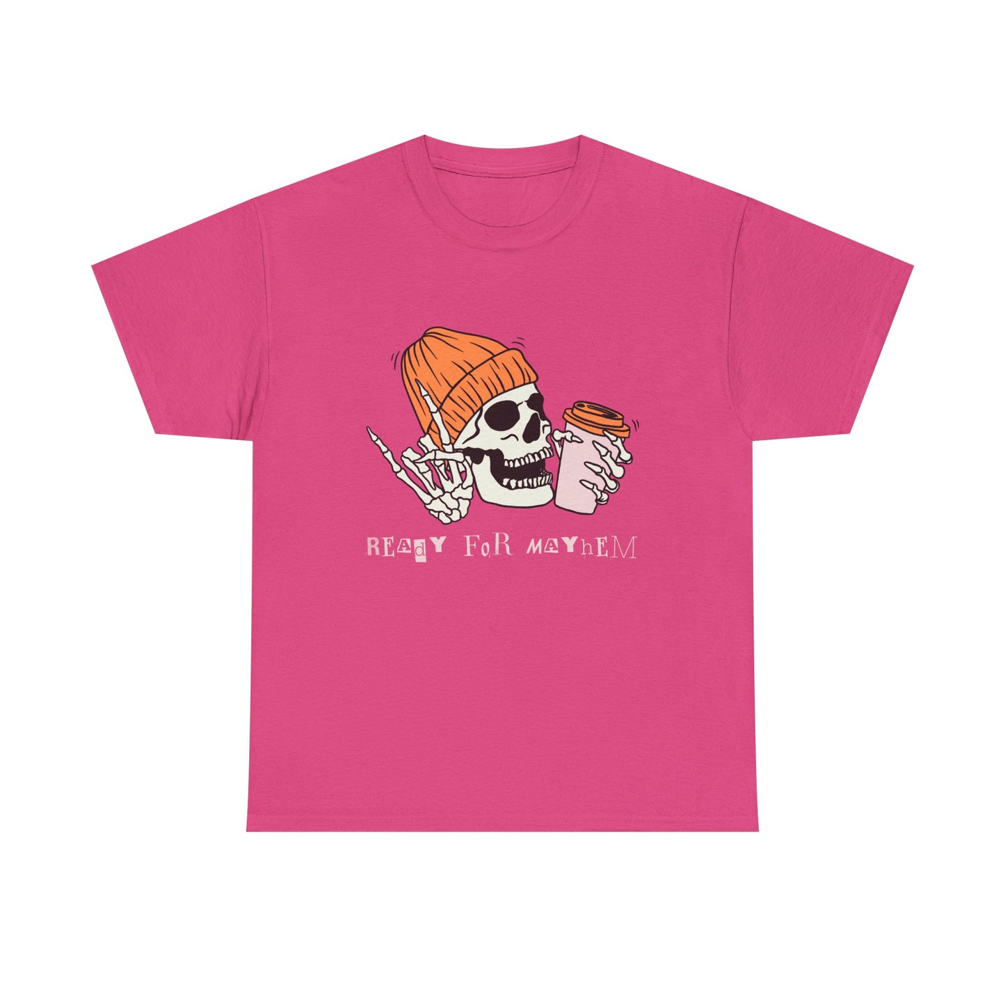 Skull Graphic Tee, Unisex Heavy Cotton, Casual Streetwear, Grunge Aesthetic, Halloween Costume, Gift for Him/Her