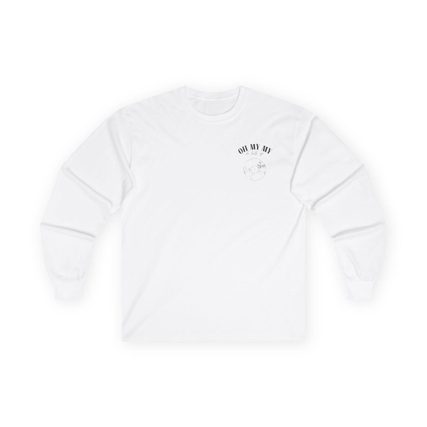 Oh My My - Pocket Placement // Unisex Long Sleeve Tee - Retro Vinyl Graphic