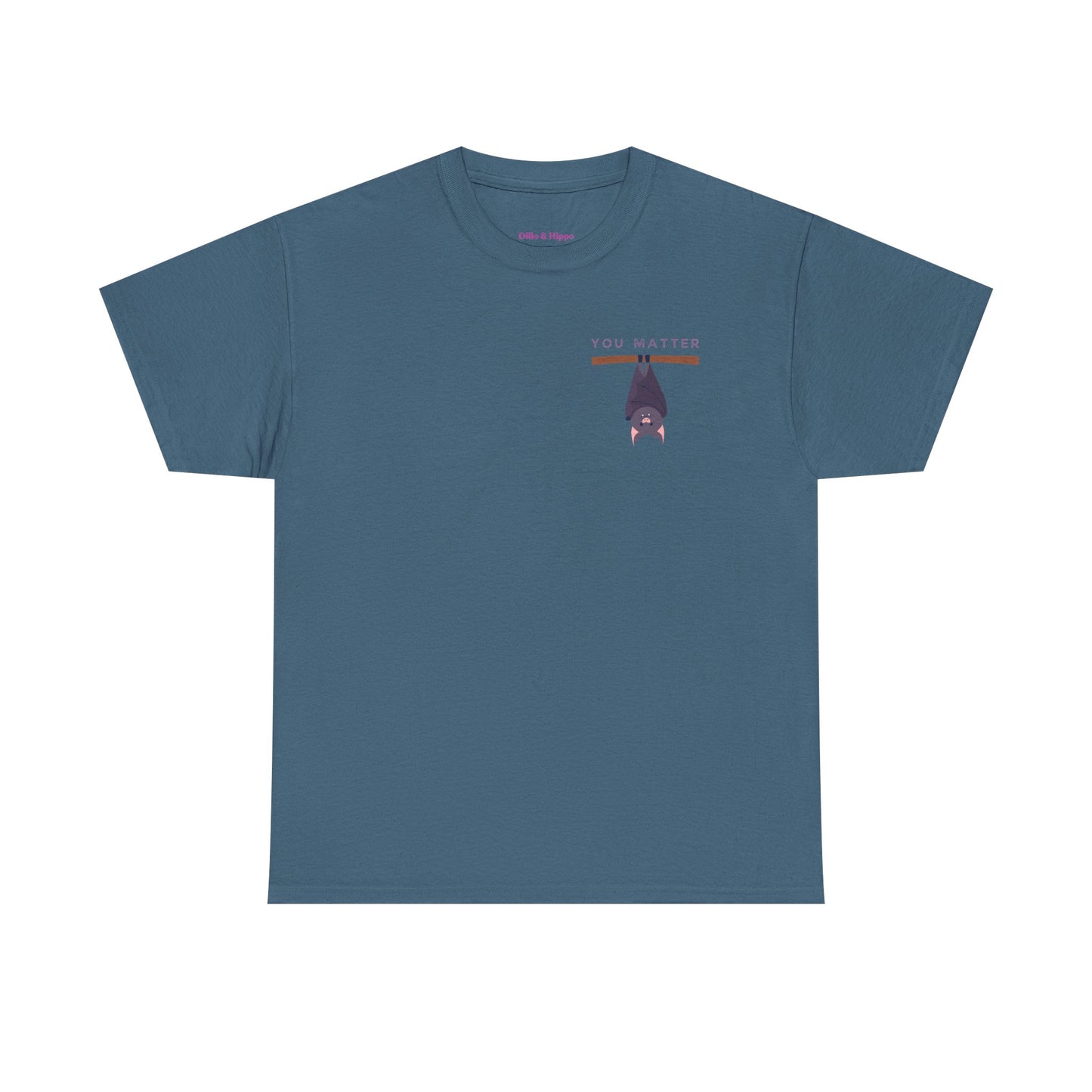 Keep Hangin' On - Bat // Inspirational Unisex Heavy Cotton Tee - 'You Matter' & 'Keep Hanging On' Design