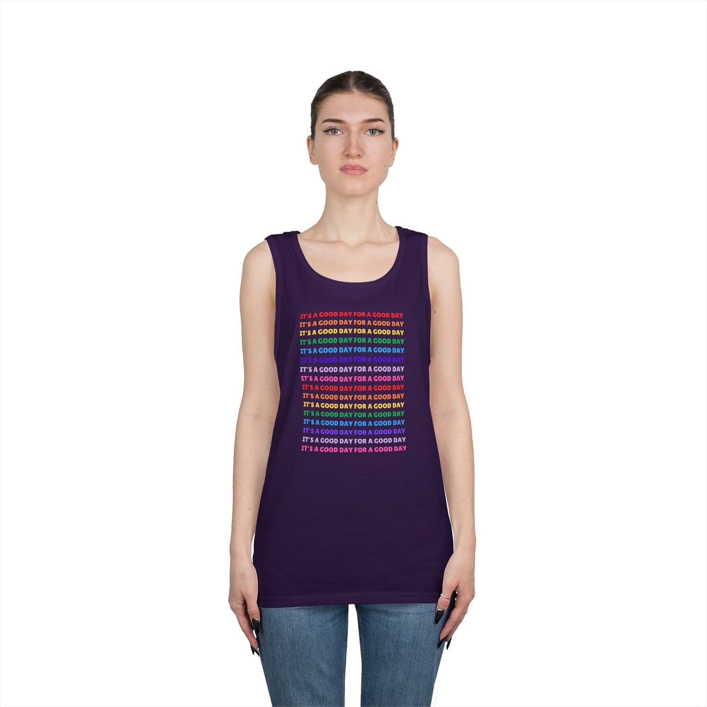 It's A Good Day For A Good Day - Positive Vibes /// Unisex Heavy Cotton Tank Top