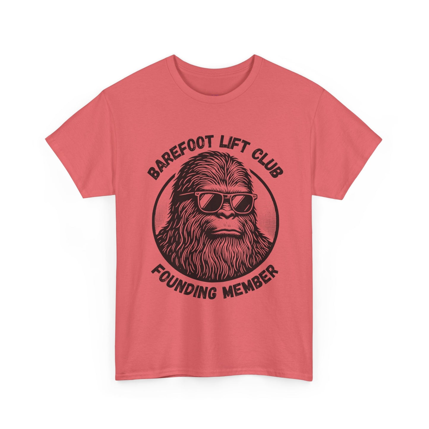 Bigfoot Founding Member of the Barefoot Lift Club // Unisex Heavy Cotton Tee - Founding Member Sasquatch Design