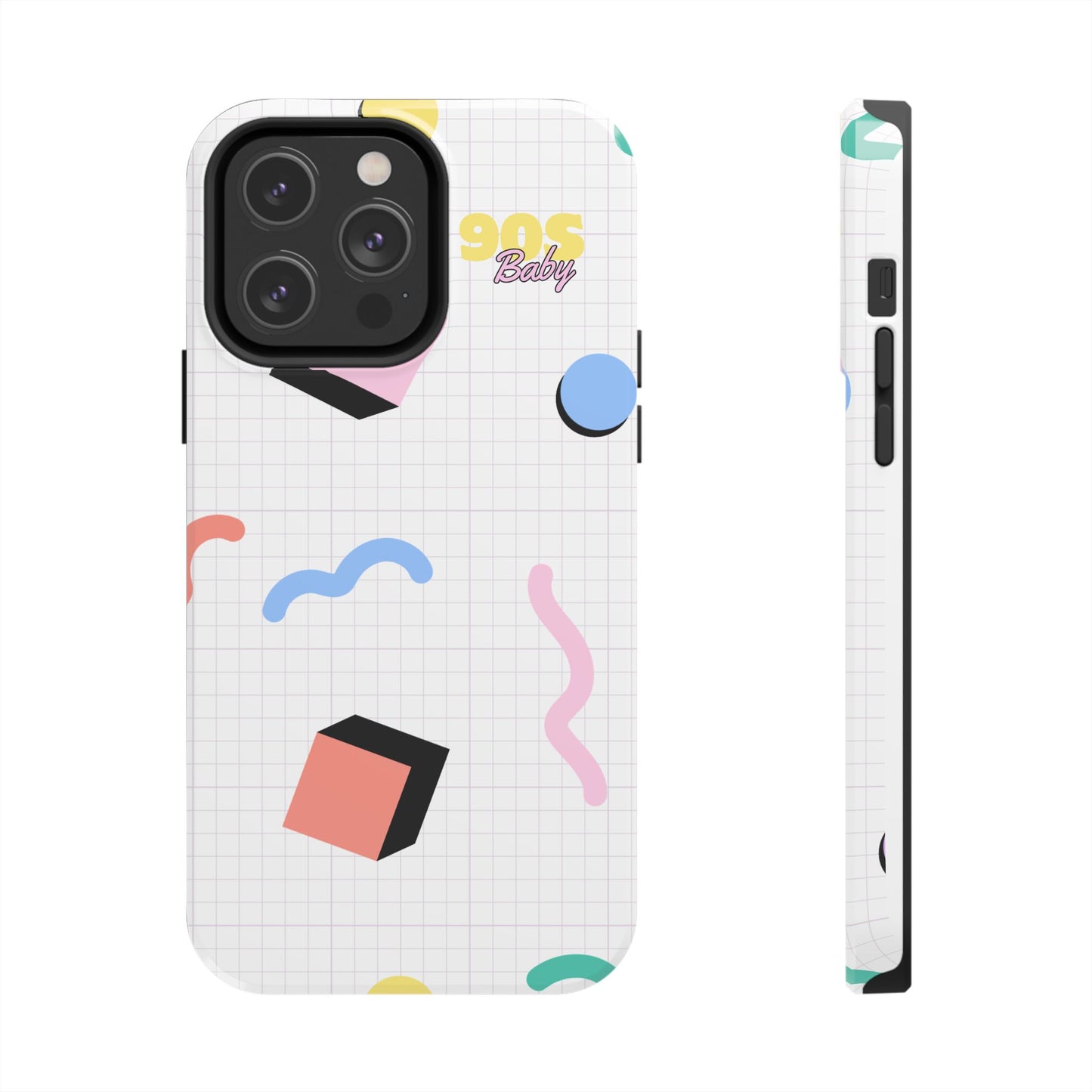 90s Baby Grid Paper Pattern // iPhone Case
