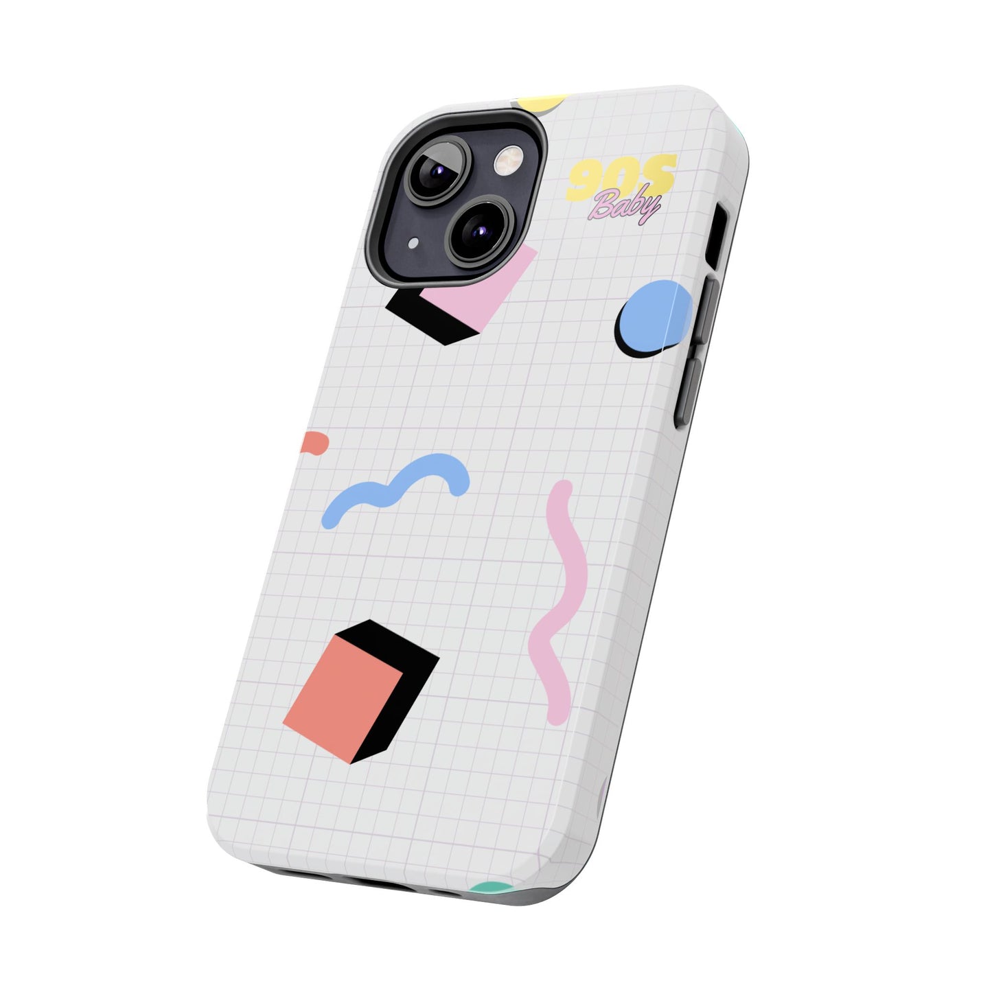 90s Baby Grid Paper Pattern // iPhone Case