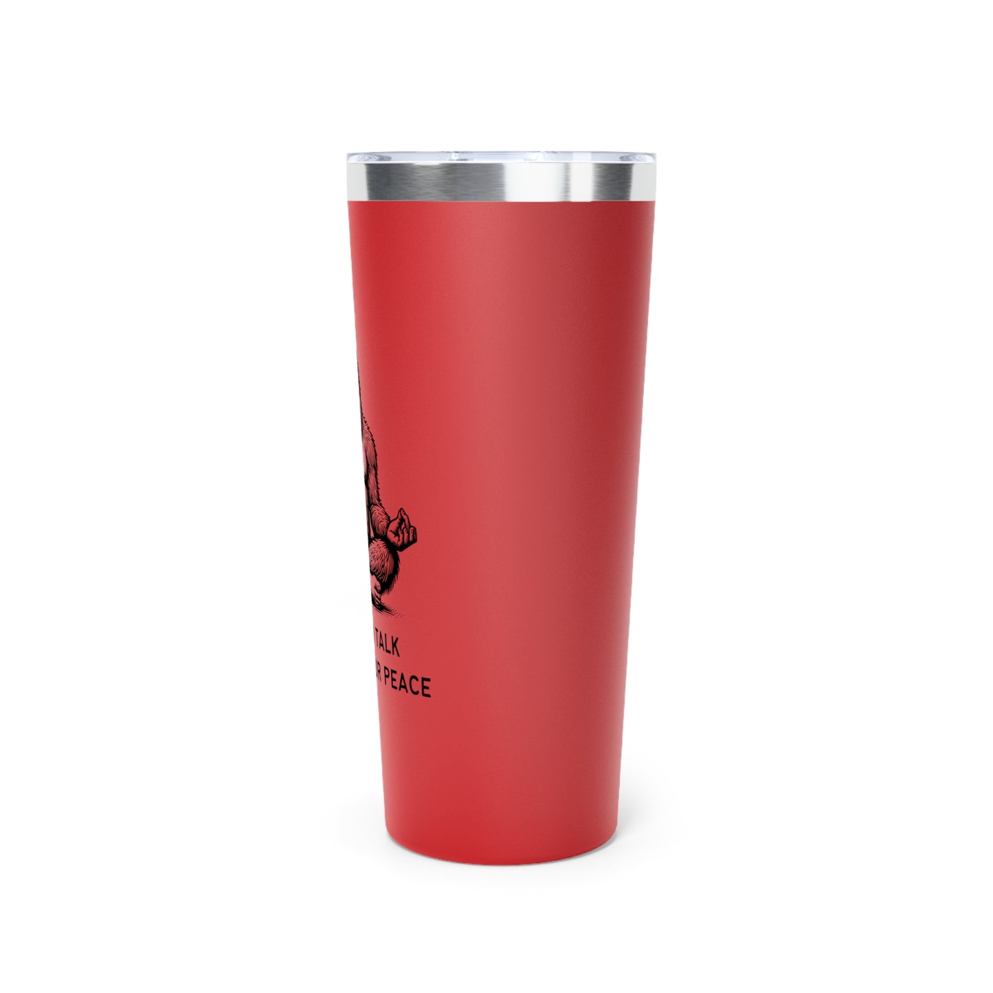 Bigfoot Let Them Talk // Copper Vacuum Insulated Tumbler, 22oz - Blue Text