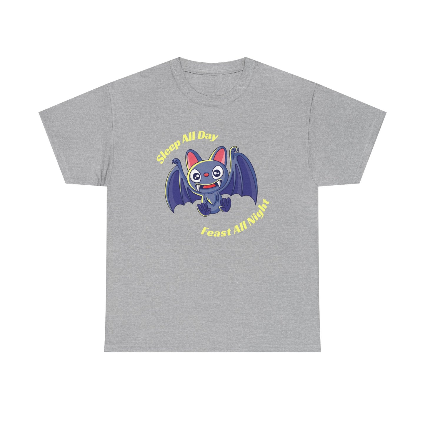 Cute Bat Unisex Heavy Cotton Tee - Fun Graphic Tee, Halloween Costume Shirt, Gift for Kids, Animal Lover Tee, Everyday Casual Wear