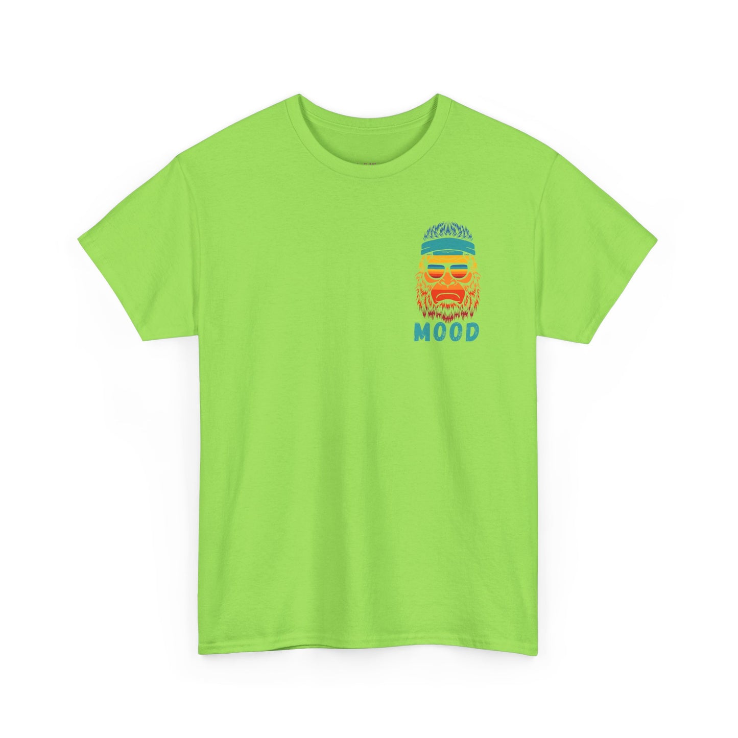 Bigfoot Mood - Pocket Placement // Retro Mood Unisex Heavy Cotton Tee - Colorful Graphic T-Shirt