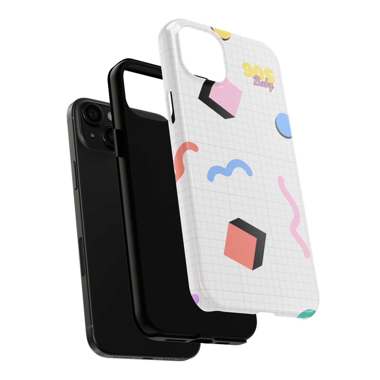 90s Baby Grid Paper Pattern // iPhone Case