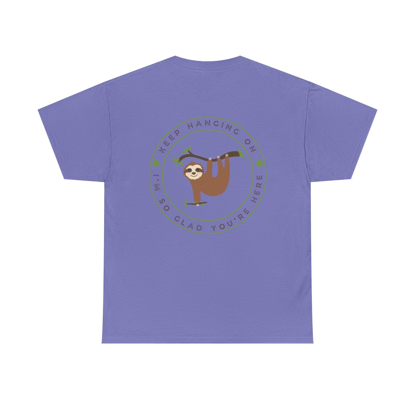 Keep Hangin' On - Sloth // Unisex Heavy Cotton Tee - Motivational