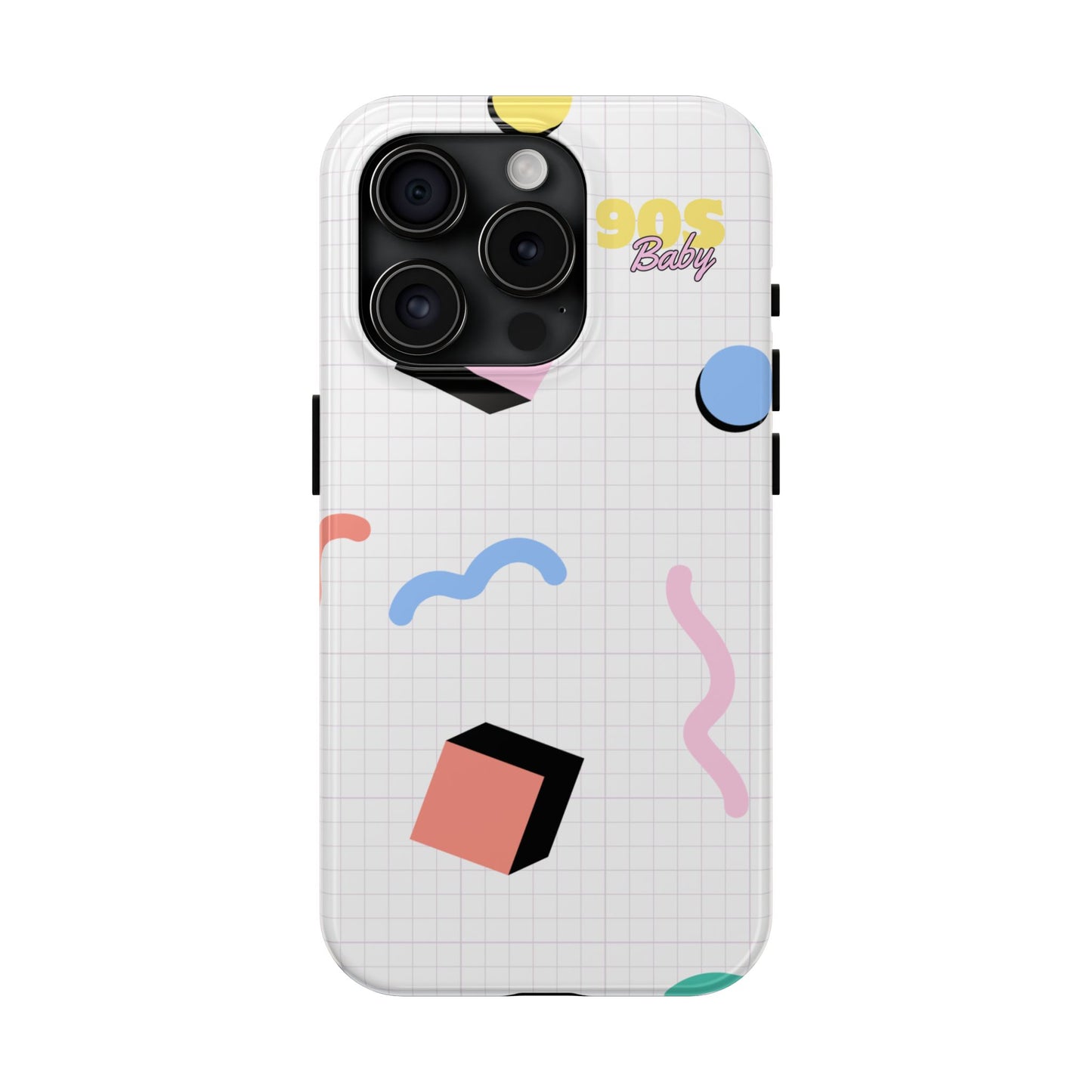 90s Baby Grid Paper Pattern // iPhone Case