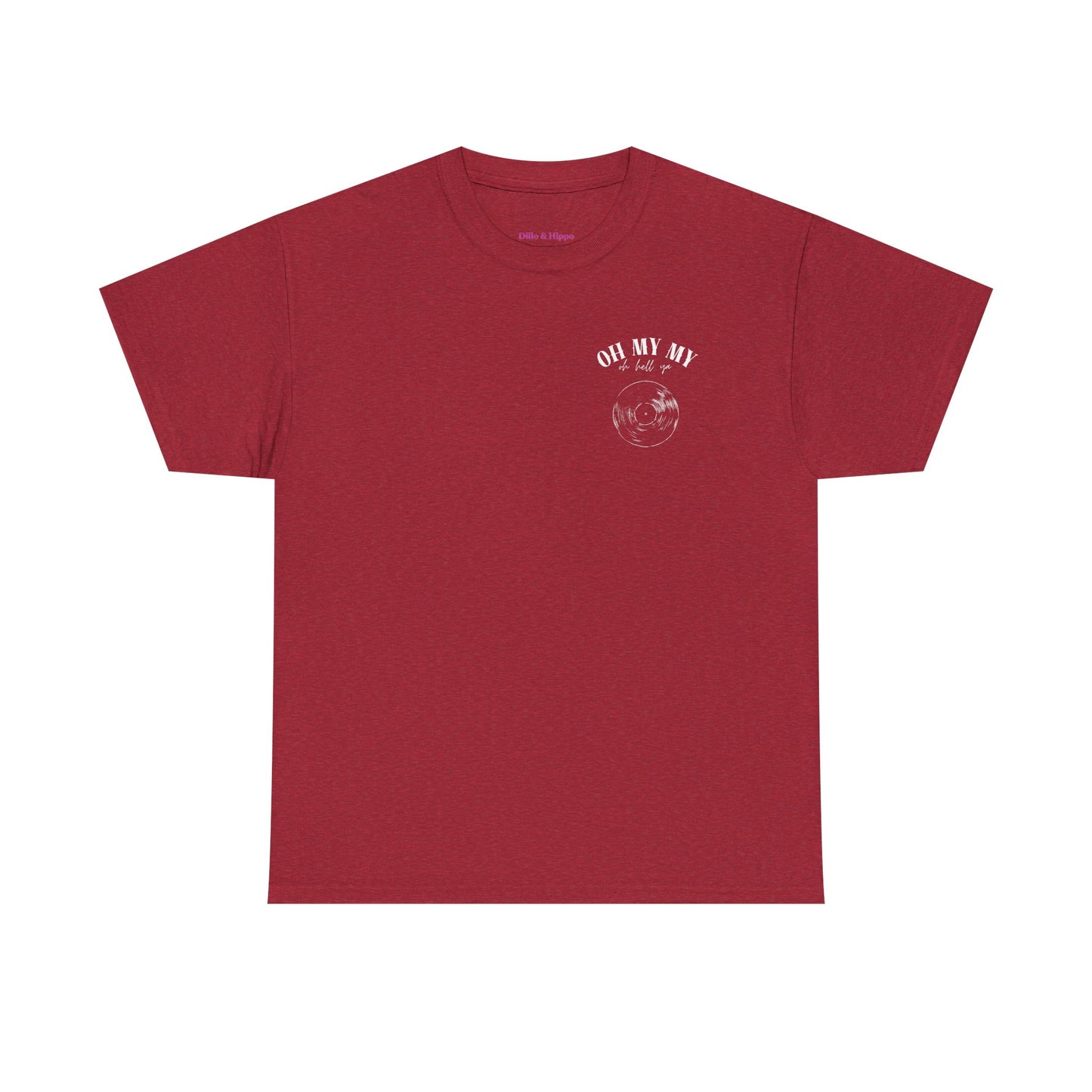 Oh My My Vintage Vinyl Graphic - Pocket Placement // Unisex Heavy Cotton Tee - Perfect for Music Lovers