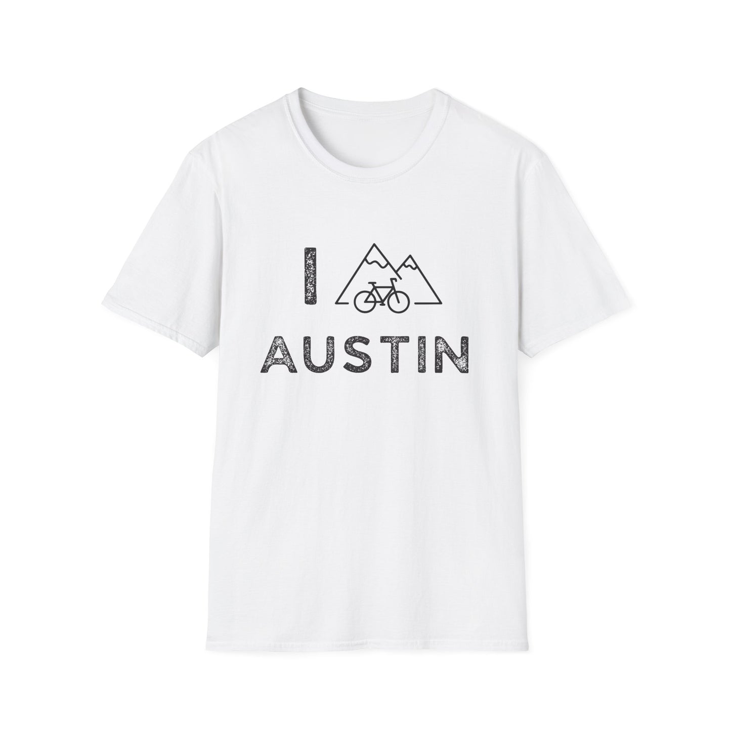 I (Mountain) Bike Austin // Unisex Softstyle T-Shirt
