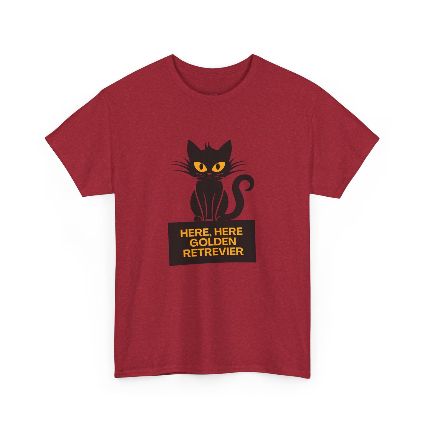 Black Cat with Sign // Unisex Heavy Cotton Tee