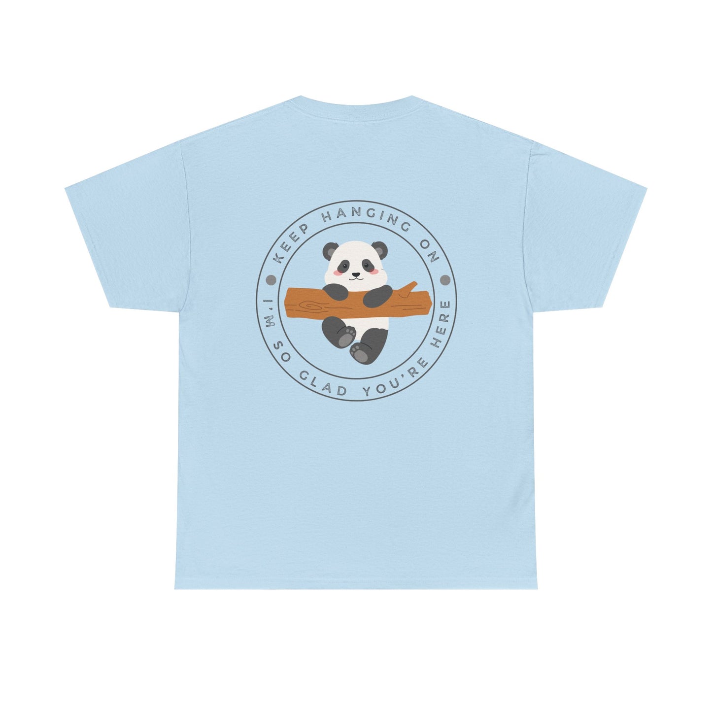 Keep Hangin' On - Panda // Unisex Heavy Cotton Tee -Vibes Graphic Shirt