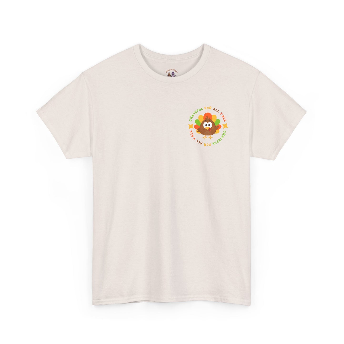 Grateful for All Y'all with Turkey // Pocket Placement // Unisex Jersey Short Sleeve Tee