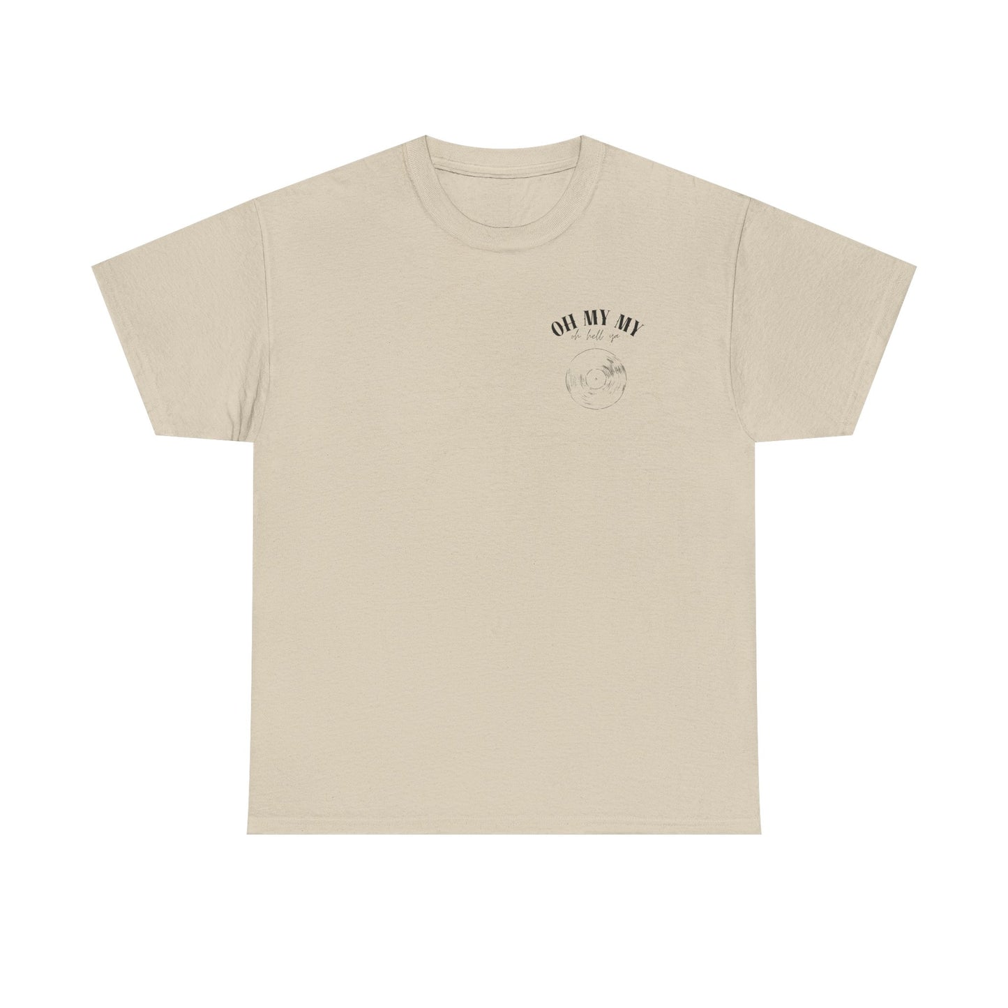 Oh My My Vintage Vinyl Graphic - Pocket Placement // Unisex Heavy Cotton Tee - Perfect for Music Lovers