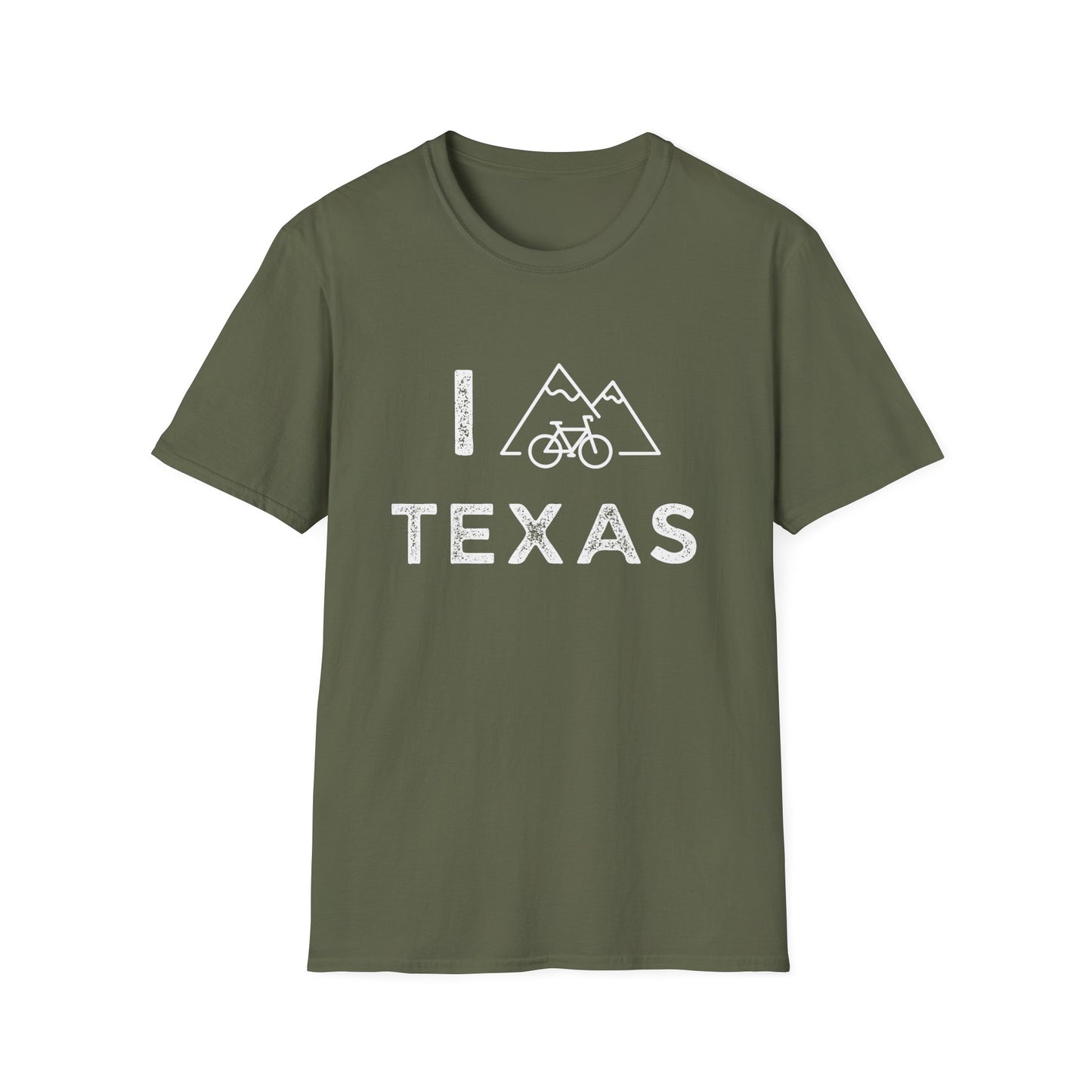 I (Mountain) Bike Texas // Unisex Softstyle T-Shirt