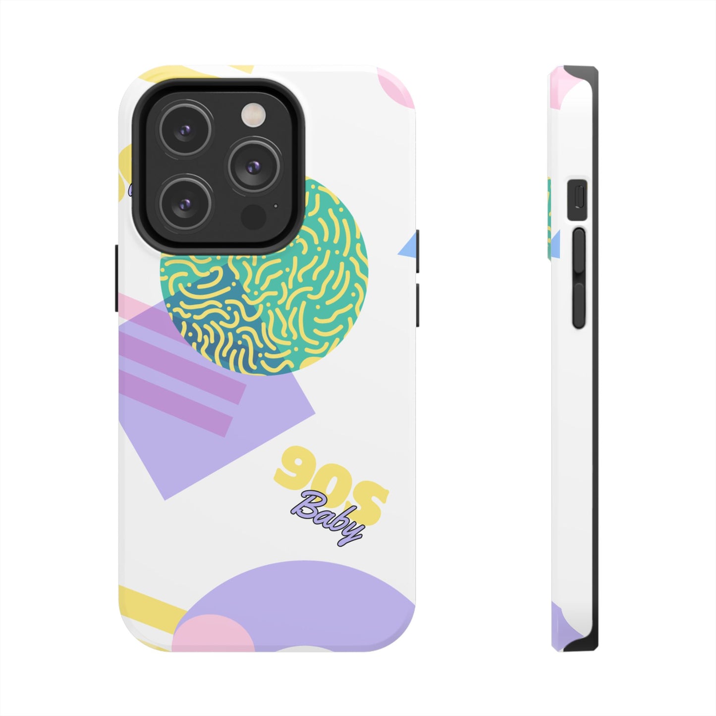 Pastel 90s Baby and Shapes // iPhone Case