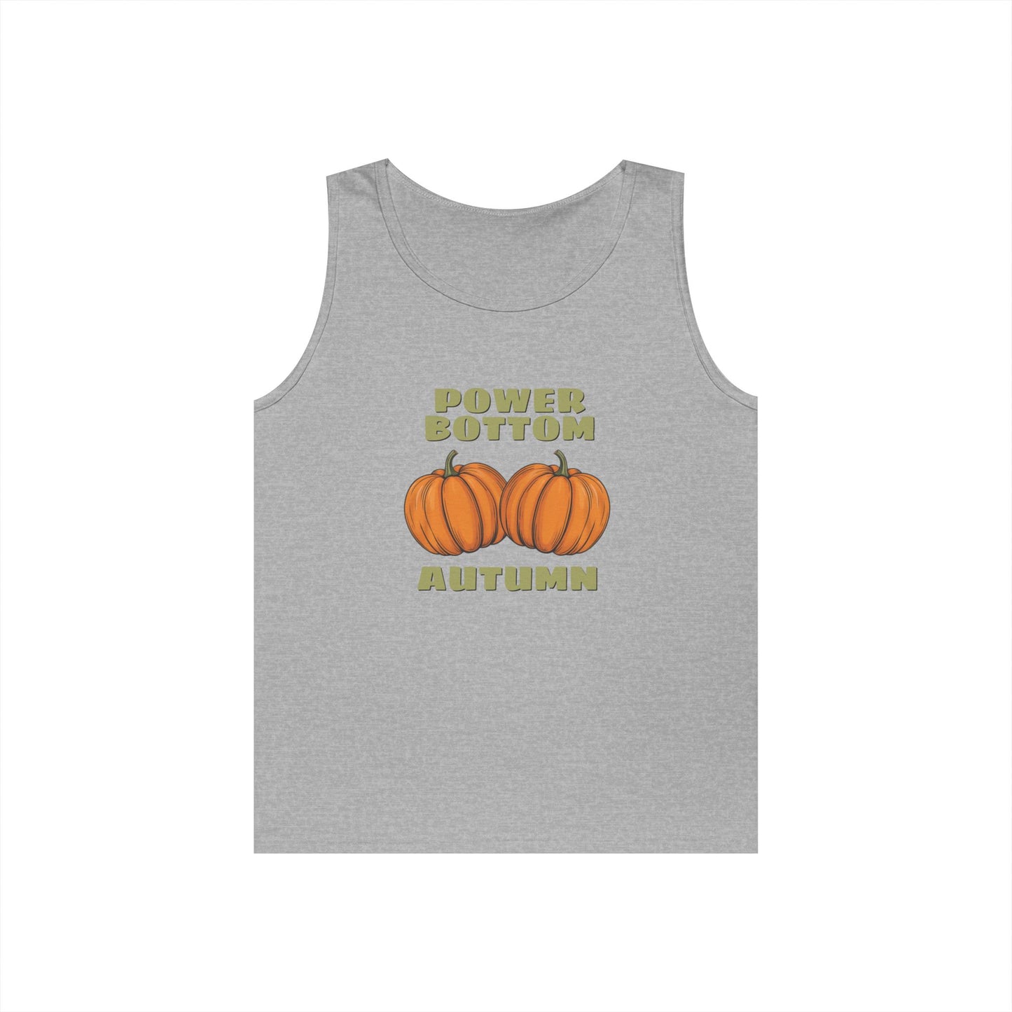 Power Bottom Autumn - Pumpkins // Unisex Heavy Cotton Tank Top - Fall Vibes