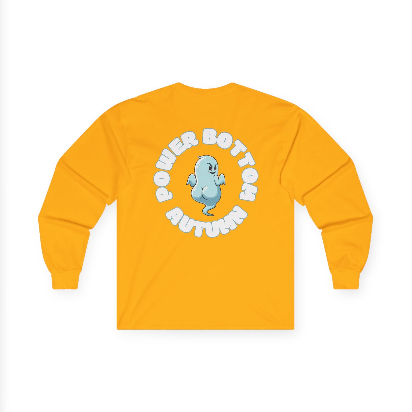 Unisex Ultra Cotton Long Sleeve Tee - 'Power Bottom Autumn' Graphic
