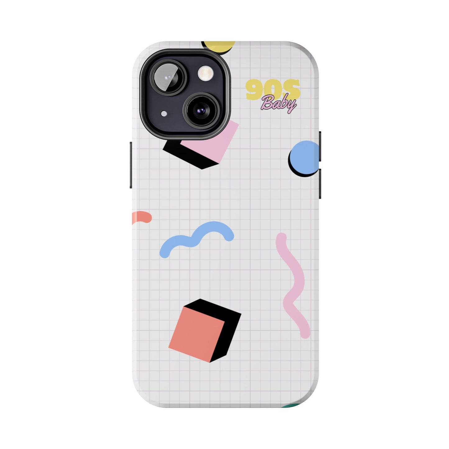 90s Baby Grid Paper Pattern // iPhone Case