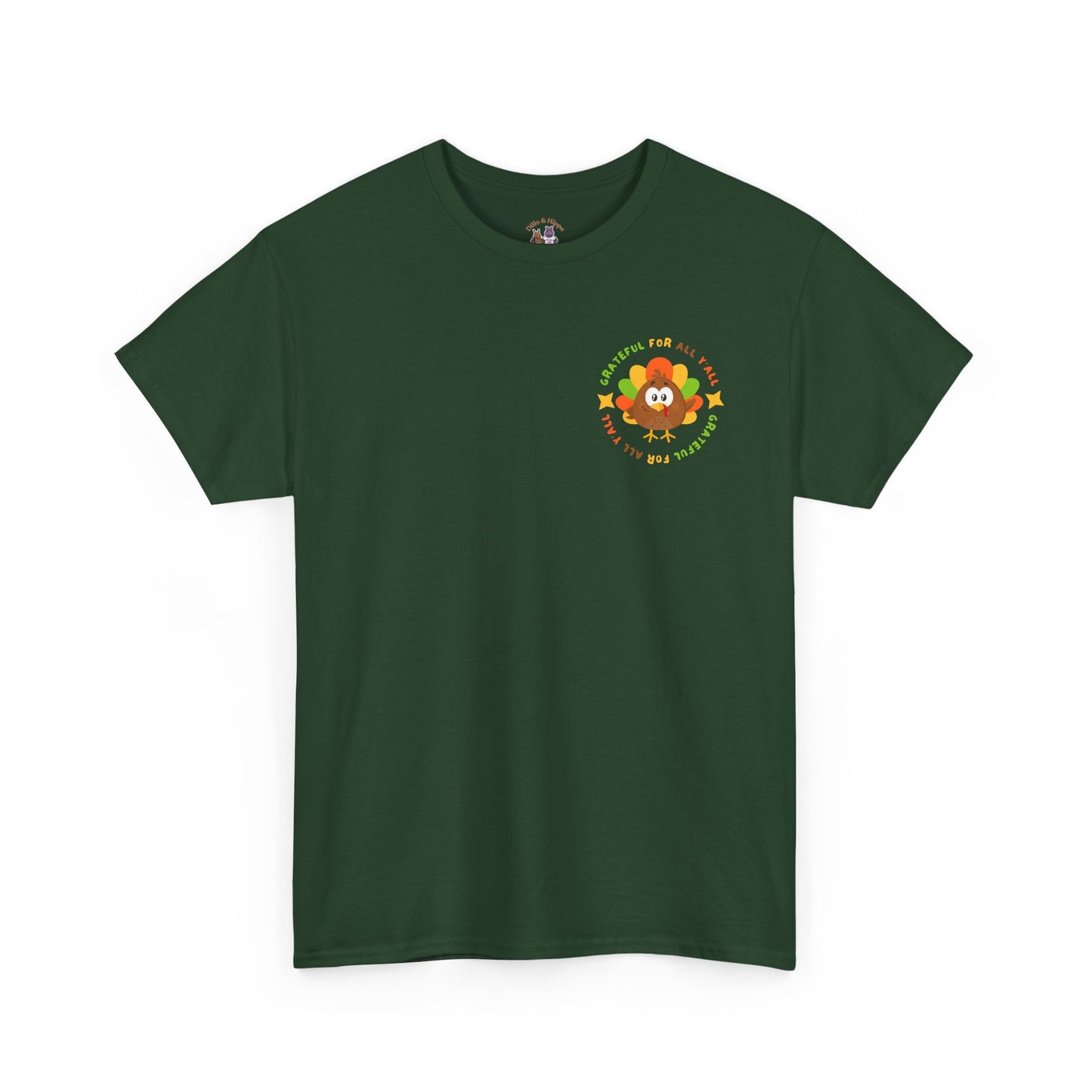 Grateful for All Y'all with Turkey // Pocket Placement // Unisex Jersey Short Sleeve Tee