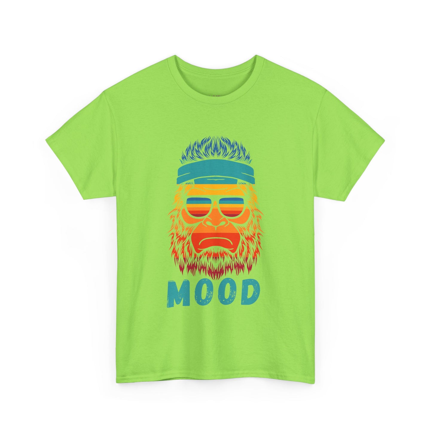 Bigfoot Mood // Retro Mood Unisex Heavy Cotton Tee - Colorful Graphic T-Shirt