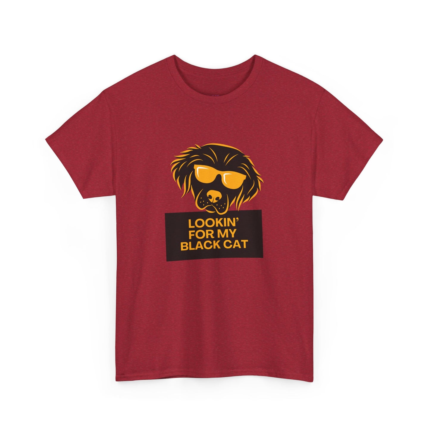 Golden Retriever with Sign // Unisex Heavy Cotton Tee