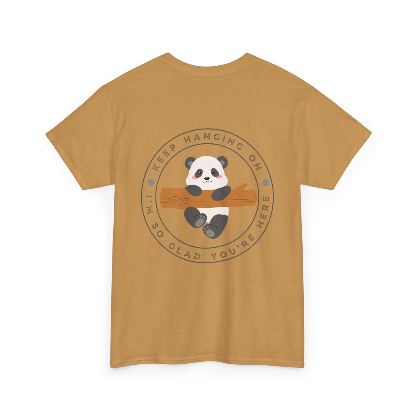 Keep Hangin' On - Panda // Unisex Heavy Cotton Tee -Vibes Graphic Shirt