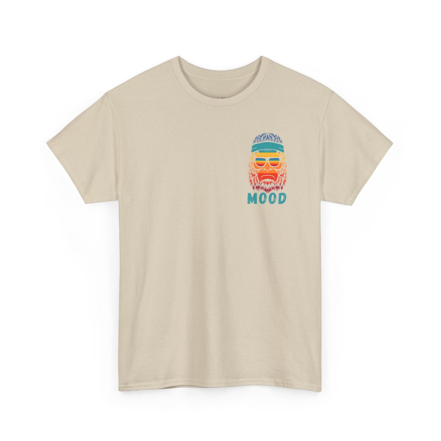 Bigfoot Mood - Pocket Placement // Retro Mood Unisex Heavy Cotton Tee - Colorful Graphic T-Shirt